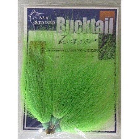 Sea Striker Bucktail Teaser 3, Chartreuse, 3PK BTCH3